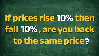 PERCENTAGE TRICKS: 95% Of People Get This Simple Math Question Wrong!