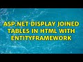 asp.net display joined tables in html with EntityFramework