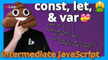 JavaScript Lesson: THE TRUTH about const, let, & var (& why I hate const) SLIDES in DESC