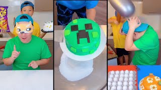 Ice cream challenge! Minecraft cake vs egg mukbang
