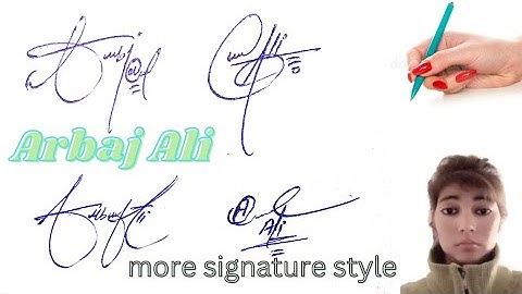 Arbaj Ali signature style#name signature with arooj