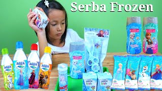 Naila Beli Serba Frozen | aqua, es krim, chacha, shampoo dan peralatan sekolah | Anna Elsa