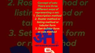 There are three different ways of representing a set #shorts