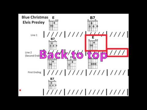 Blue Christmas (Elvis Presley) - Moving chord chart