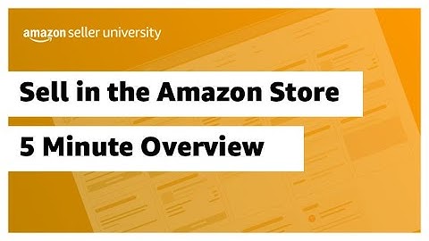 Sell in the Amazon store 5 minute overview for beginners
