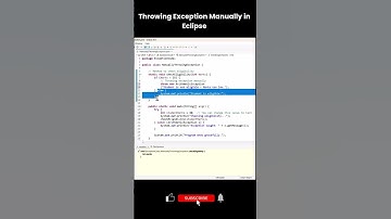 Java Tutorial – Throwing Exception Manually in Eclipse | Beginner to Advanced Java