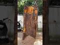 Buddha Wood Carving: Witness the Serene Transformation of Raw Wood 😌🪵#woodcarving #viralshorts