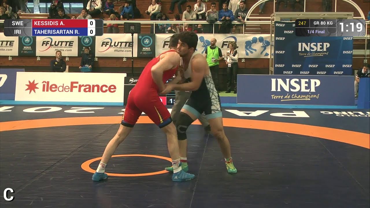 1/4 GR - 80 kg: R. TAHERISARTAN (IRI) df. A. KESSIDIS (SWE), 6-2