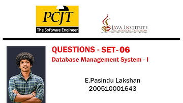 Questions | set - 06 | Database Management System - I | Java Institute