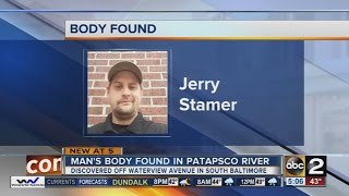 Body of missing man found in the Patapsco River