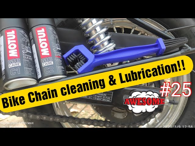 Bajaj Avenger Cruise 220 Bike Chain cleaning & Lubrication!! 