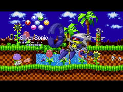 Silver Sonic in Sonic 1 Forever (All Chaos Emeralds) Gameplay