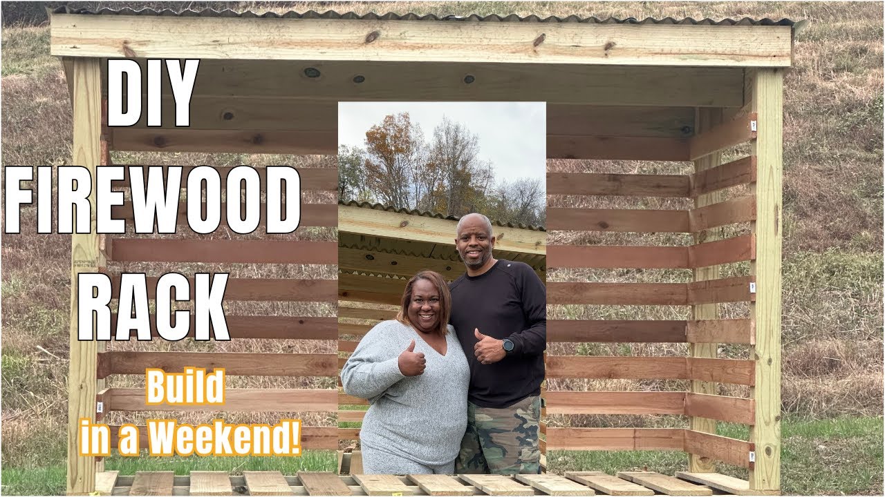 DIY Firewood Rack with Roof -Build in a Weekend - YouTube