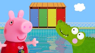 Peppa Pig Game | Crocodile Hiding in Fun Swimming Toys image
