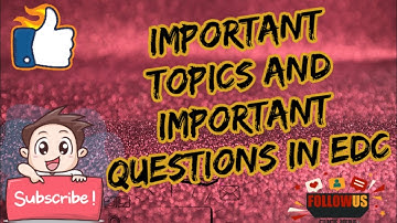 important topics and important questions in ECD