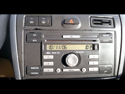 طريقة فك راديو فورد و معرفة شفرة كود المسجل How To Remove Ford radio 6000CD V Series And Find Code
