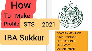 STS IBA Sukkur How to make Profile , How to Apply PST JEST | Sindh Government