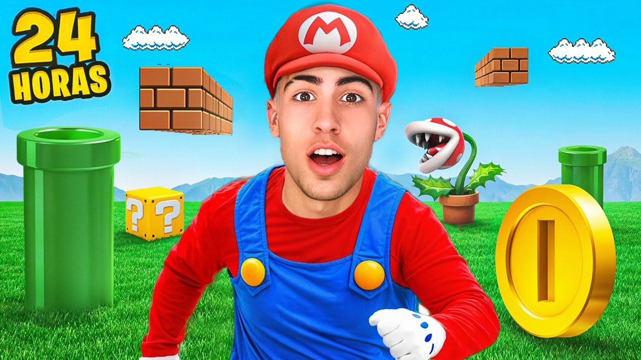 24 ЧАСА ВО ВСЕЛЕННОЙ МАРИО !!