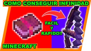 🏹 COMO CONSEGUIR INFINIDAD en MINECRAFT SURVIVAL [FACIL y RAPIDO /JAVA] 🏹 ✅ GUIA MINECRAFT 2022✅ Resimi