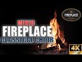 Classical Choir Music Fireplace Burning Crackling Fire Sounds Premium Ultra HD 4K 