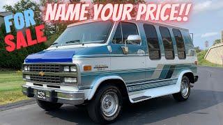 1992 Chevrolet G-20 Conversion Van $0 NO RESERVE! 55k Mile TIME CAPSULE Rockwood Chevy