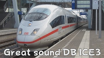 Intercity Express 3 (ICE3) from DB departs with great sound!