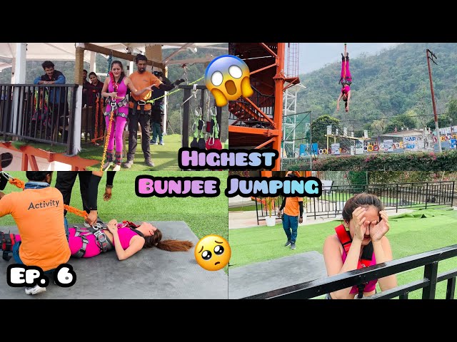 Highest Bunjee Jumping Challenging Dare By Bindass Kavya | Adventure Sports In Rishikesh  Ep 6 class=