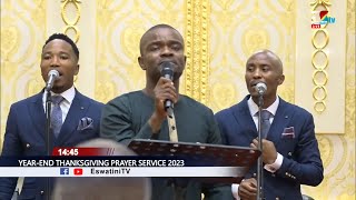 Leading 'Bengingubani' at the End-of-Year National Prayer in 2023 is Pastor Hlatshwako