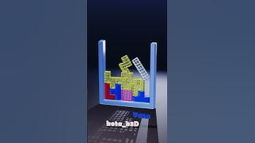 Tetris Softbody Mesh 450 / Blender Animation #softbody #games #tetris #gaming #animation #puzzle