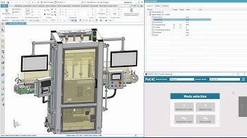 Demo Video RMI   Virtual Commissioning with NX MCD, PLC Sim Advanced, TIA Portal and Wincc