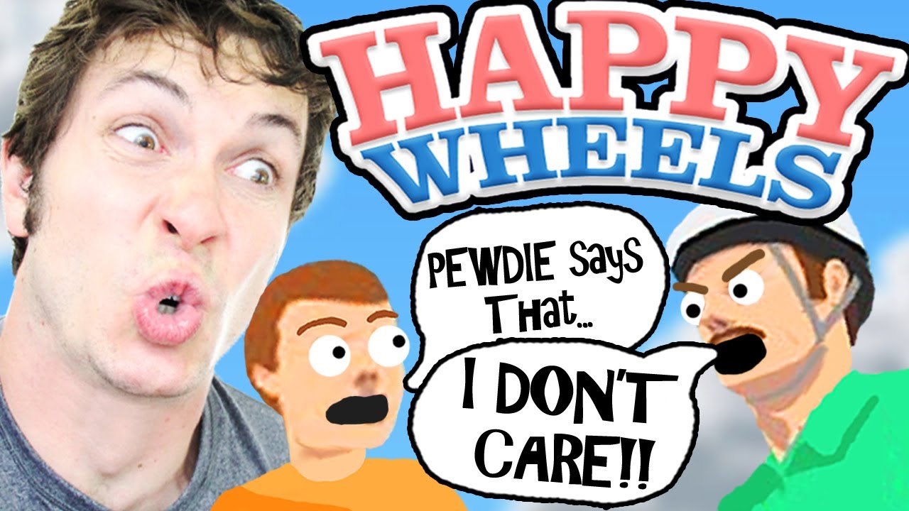 Happy Wheels I Don T Care Youtube - pewdiepie in happy weels featuring i dont ca roblox