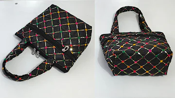 बैग बनाने का सबसे आसान तरीका- handbag  cutting and stitching at home in hindi-  kavita tutorial Bag