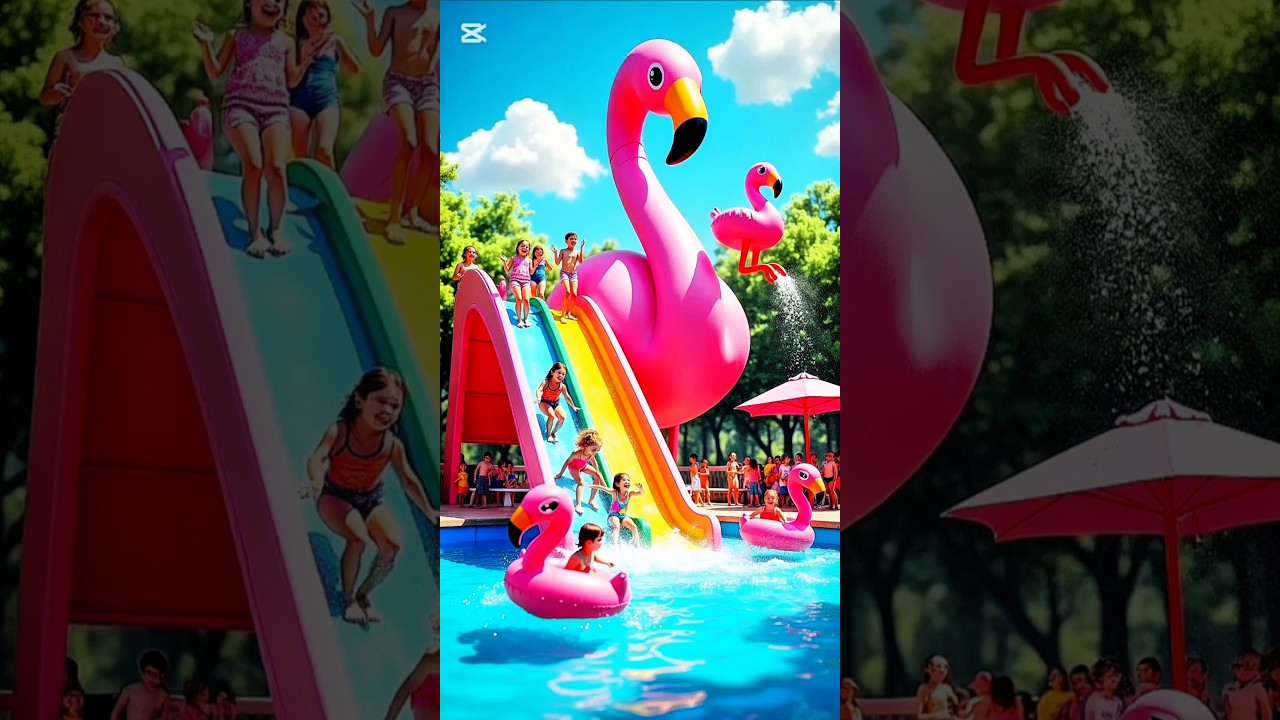 🦩 Flamingo Slipped into the Slides Zone in Style5! 💃😂 