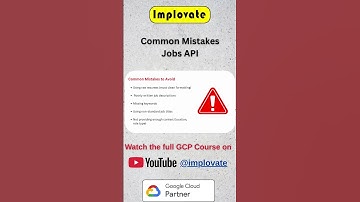 Common Mistakes ⚠️ | Jobs API | Google Cloud #gcp #implovate #googlecloud #cloudstorage
