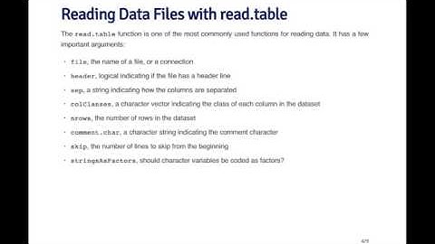 R Reading Tabular Data