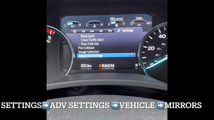 Programming power folding mirrors on 2022 Super Duty (F250/F350)