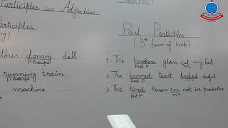 English B K 7 Lecture  7 Participles as adjective part  c,d