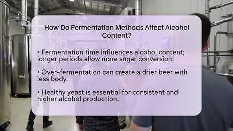 How Do Fermentation Methods Affect Alcohol Content? | The Pint Guy