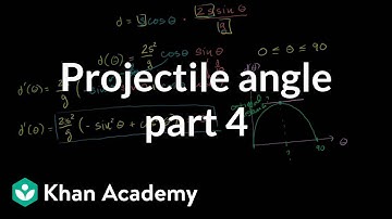 Optimal angle for a projectile part 4: Finding the optimal angle and distance with a bit of calculus