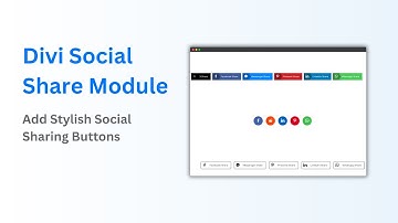 Divi Social Share Module