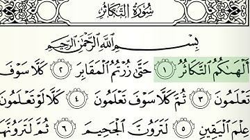 سورة التكاثر الشيخ هاني الرفاعي