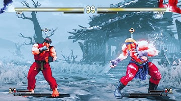 Ryu vs Alex (Hardest) Street Fighter 5.