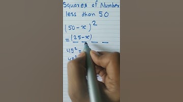 Square of Numbers less than 50 | #Shorts