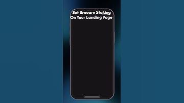 Set Broearn Staking On Landing Page For Efficiency #digitallifestyle #crypto #internetbrowsing