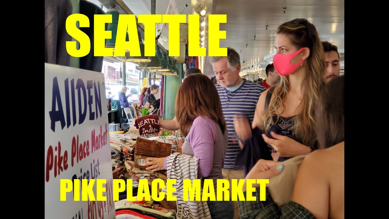 Seattle Pike Place Market Full Re-opening, Seattle, Washington, USA, July 2021