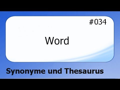 Word #034 Synonyme und Thesaurus [deutsch]