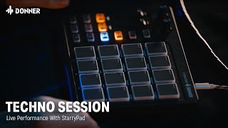 Techno Session - Live Performance with StarryPad Midi Drum Controller丨Donner Spotlight screenshot 3