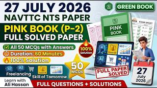 NAVTTC NTS Paper 27 July 2026 Pink Book Solved Freelancing Skill of Tomorrow Part -1