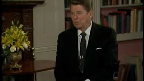 President Reagan being Interviewed by Howard Cosel...