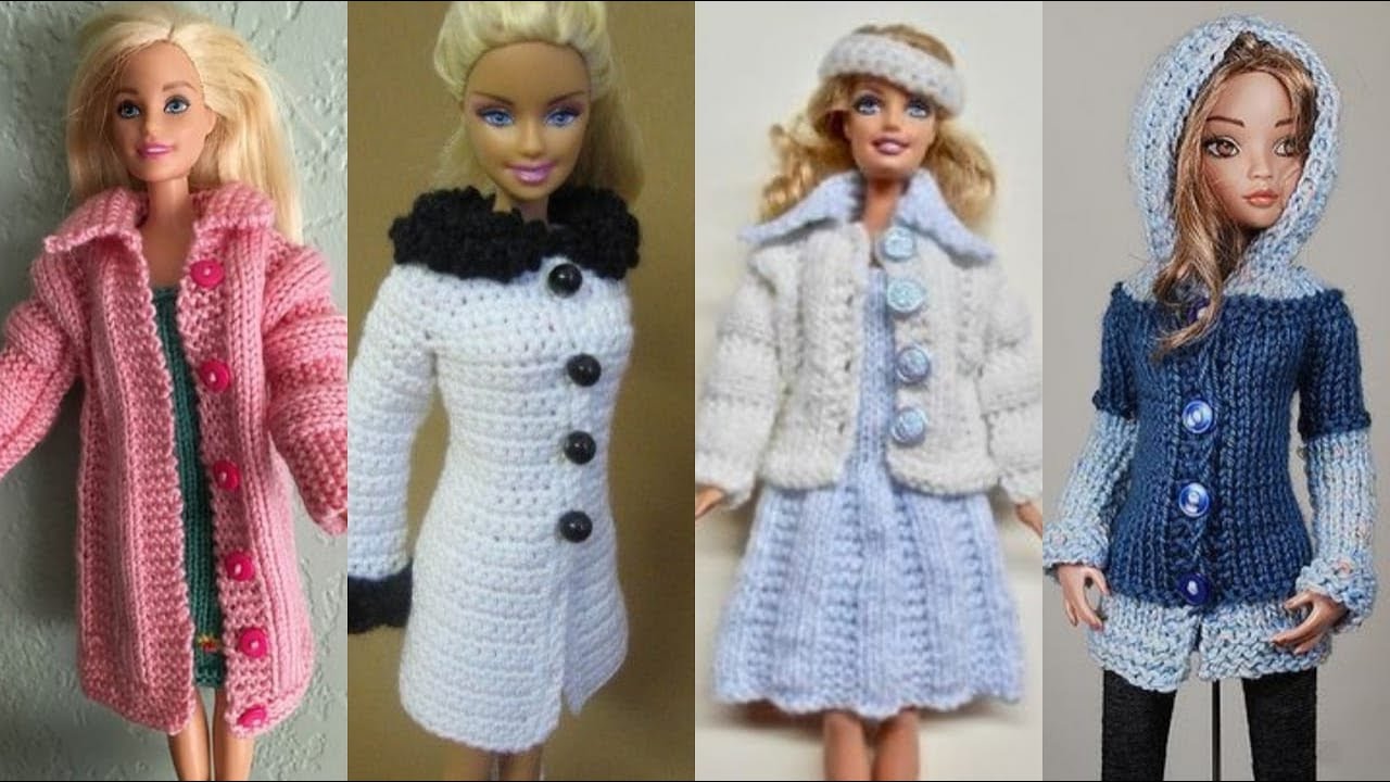 Barbie dolls Crochet #Sweaters/Jackets and coats/Doll's Dresses - YouTube barbie-dolls-crochet-sweaters-jackets-and-coats-doll-s-dresses-youtube